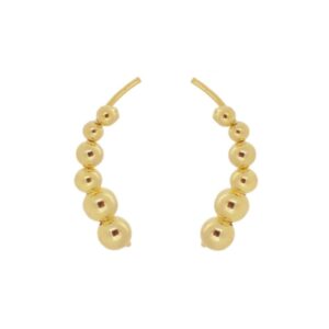 Pendientes trepadores plata bolas – Bliss bañado oro Pendientes trepadores plata bolas - Bliss bañado oro