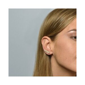 Pendientes trepadores plata circonitas - Halo foto