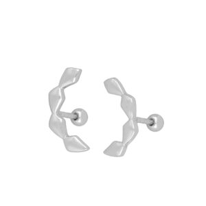 Piercing oreja plata – Sona 14mm rodiada Piercing oreja plata - Sona 14mm rodiada