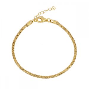 Pulsera cordón plata Magic 2mm bañada oro Pulsera cordón plata Magic 2mm bañada oro