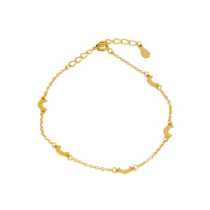 Pulsera mini charms lunas plata bañada oro Pulsera mini charms lunas plata bañada oro