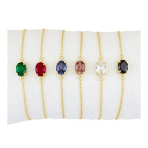 Pulsera plata circonitas 6 colores - Nami