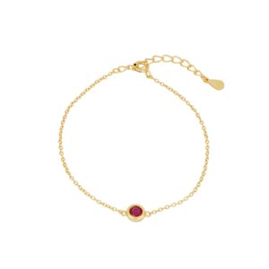 Pulsera plata circulo circonita 5mm