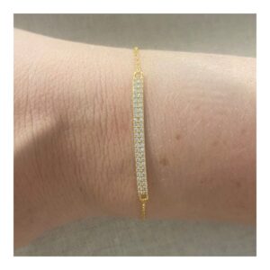 Pulsera plata rectangulo circonitas 35mm foto Pulsera plata rectangulo circonitas 35mm foto