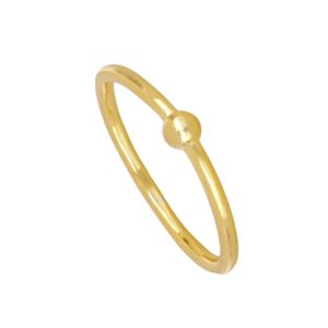 Anillo basico plata bola 3mm -Galira bañada oro
