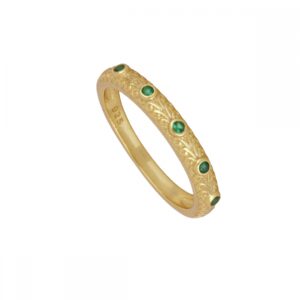 Anillo plata circonitas verdes – Fiora bañada oro Anillo plata circonitas verdes - Fiora bañada oro