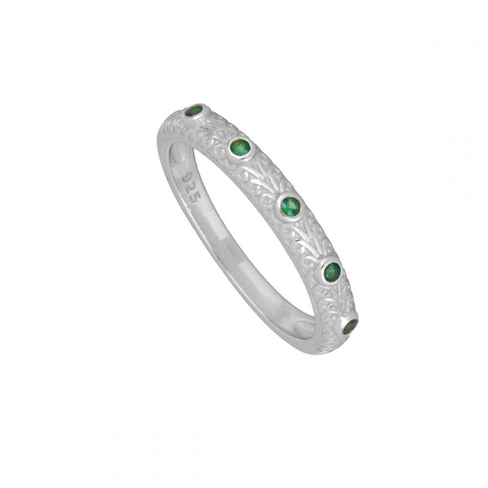 Anillo plata circonitas verdes - Fiora Anillo plata circonitas verdes - Fiora rodiada