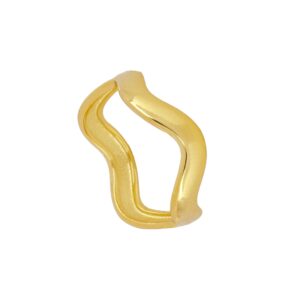 Anillo plata circulo fluido 3.5mm - Nasus bañada oro