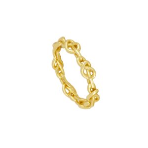 Anillo plata entrelazado 4mm – Sauron bañada oro Anillo plata entrelazado 4mm - Sauron bañada oro