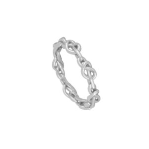 Anillo plata entrelazado 4mm - Sauron rodiada