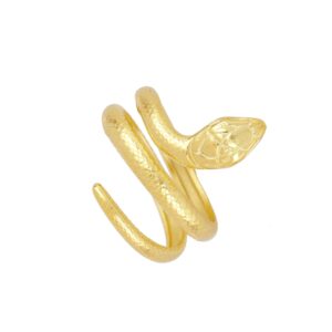 Anillo serpiente plata – Brian 20mm bañada oro Anillo serpiente plata - Brian 20mm bañada oro