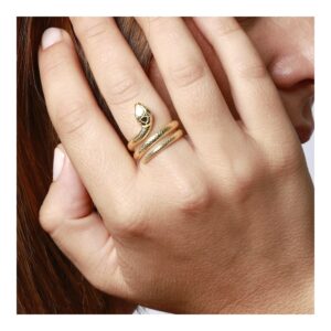 Anillo serpiente plata - Brian 20mm foto