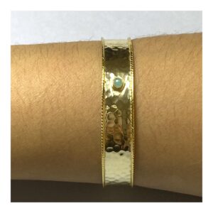Brazalete abierto plata adaptable con amazonita foto Brazalete abierto plata adaptable con amazonita foto