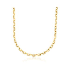 Cadena plata 925 eslabones 3mm bañada oro