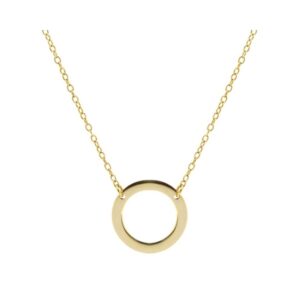 Collar plata colgante aro - Ayax bañada oro