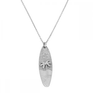 Collar plata colgante tabla surf 29x9mm rodiada Collar plata colgante tabla surf 29x9mm rodiada
