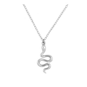 Collar plata ley charm serpiente 18x9mm rodiada Collar plata ley charm serpiente 18x9mm rodiada