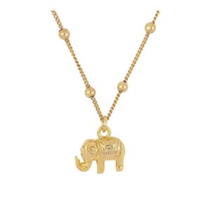 Gargantilla plata 925 charm elefante 10mm bañada oro Gargantilla plata 925 charm elefante 10mm bañada oro