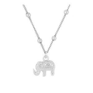 Gargantilla plata 925 charm elefante 10mm rodiada