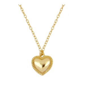 Gargantilla plata corazón Prok 10mm bañada oro