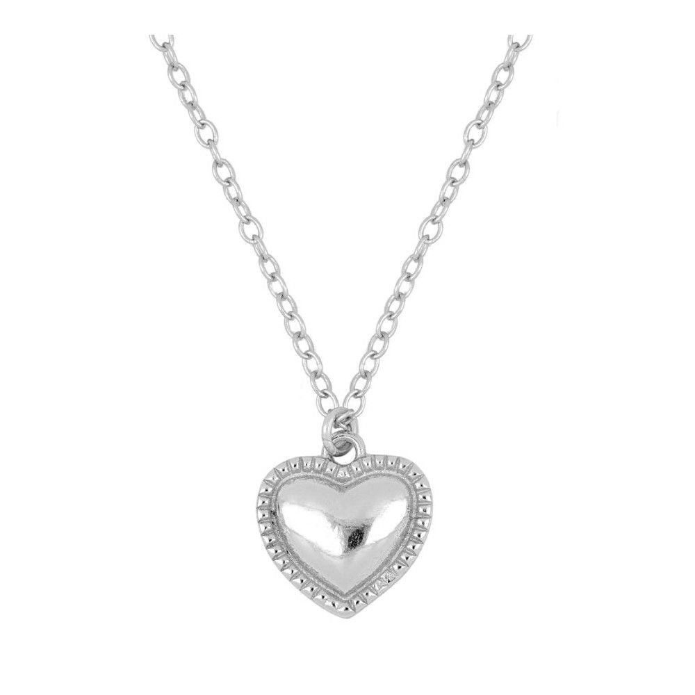 Gargantilla plata corazón Prok 10mm Gargantilla plata corazón Prok 10mm rodiada
