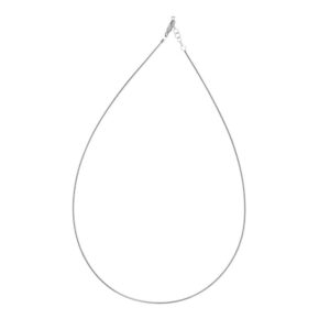 Gargantilla plata cordon Omega 1mm rodiada Gargantilla plata cordon Omega 1mm rodiada