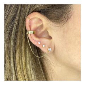 Pendiente ear cuff con cuerda conectado - Mew foto