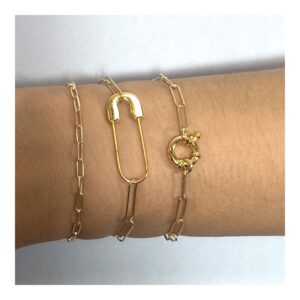 Pulsera plata 925 eslabones y imperdible foot Pulsera plata 925 eslabones y imperdible foot