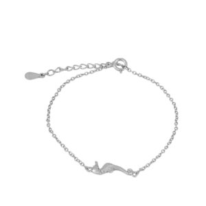 Pulsera plata caballito de mar 17mm rodiada Pulsera plata caballito de mar 17mm rodiada