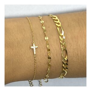 Pulsera plata cruz 11x6mm – Santi foto Pulsera plata cruz 11x6mm - Santi foto