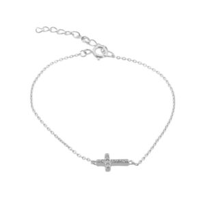 Por qué deberías llevar Joyas de plata con Cruz Pulsera plata cruz 11x6mm - Santi rodiada