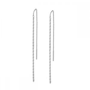 pendientes largos plata 2 cadenas guild