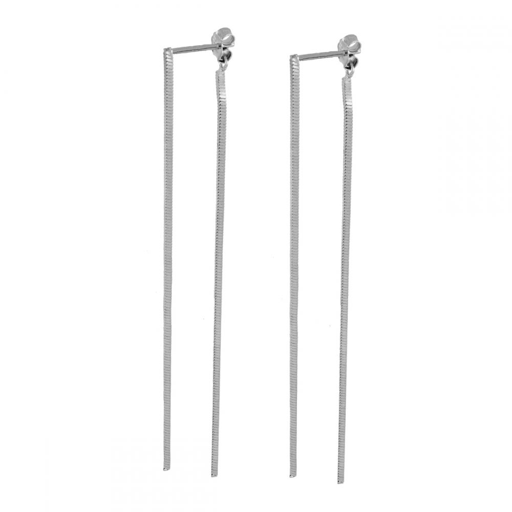 Pendientes largos plata cadena -Joy pendientes de plata largos Joy