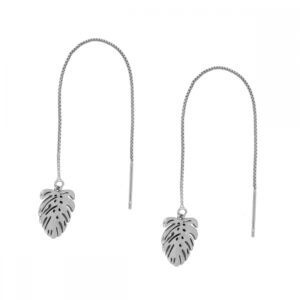 pendientes largos plata emblem