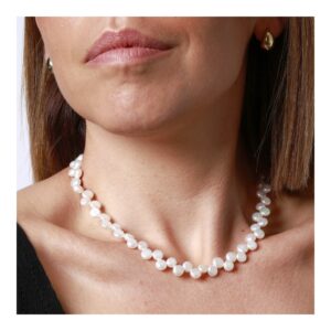 Collar perlas tipo chip plata – Peach foto Collar perlas tipo chip plata - Peach foto