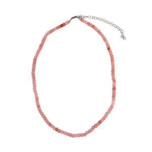 Collar plata curzo rosa claro 2x4mm rodiada