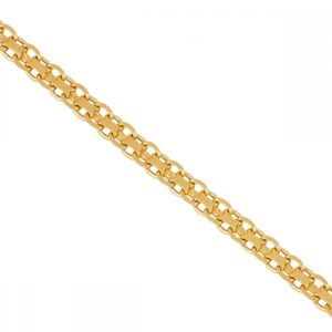 Collar plata eslabón plano 3mm – Ves bañada oro Collar plata eslabón plano 3mm - Ves bañada oro