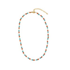Collar plata piedra nacar 3 colores bañada oro