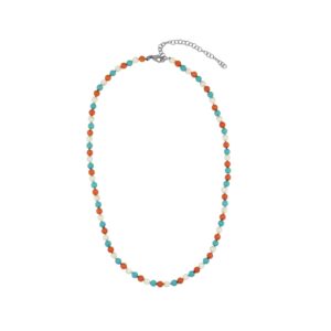 Collar plata piedra nacar 3 colores rodiada Collar plata piedra nacar 3 colores rodiada