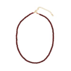 Collar plata piedra natural cuarzo (2 colores) granate