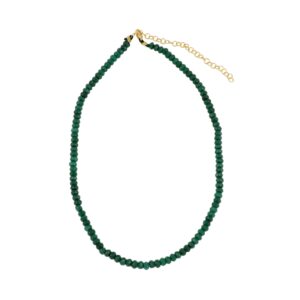 Collar plata piedra natural cuarzo (2 colores) verde Collar plata piedra natural cuarzo (2 colores) verde