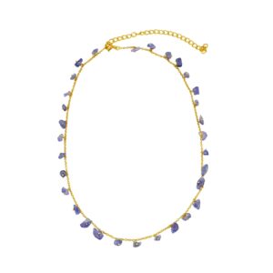 Collar plata piedras chip tanzanitas