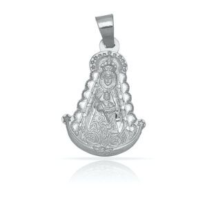 Medalla plata V. del Rocio silueta 19x28mm