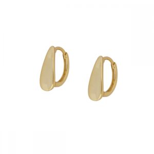 aros de plata 12 mm ribbed dorado