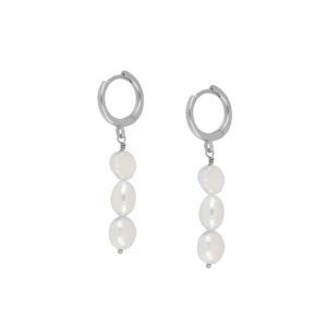 aros de plata con perlas naturas siena