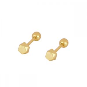 piercing oreja hexagonal boheme dorado piercing oreja hexagonal boheme dorado
