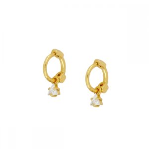 piercings oreja plata con circonita triangulo dorados piercings oreja plata con circonita triangulo dorados