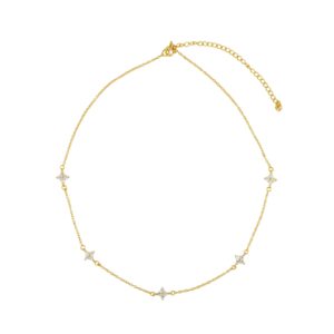 Chokers plata mini charms flores circonitas 6mm Chokers plata mini charms flores circonitas 6mm
