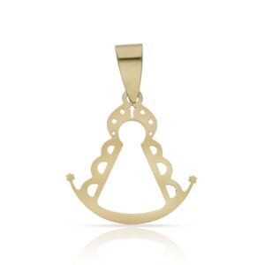 Colgante oro 18kl Virgen del Rocio 14x15mm