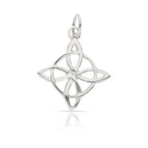 Colgante plata nudo de bruja 17mm